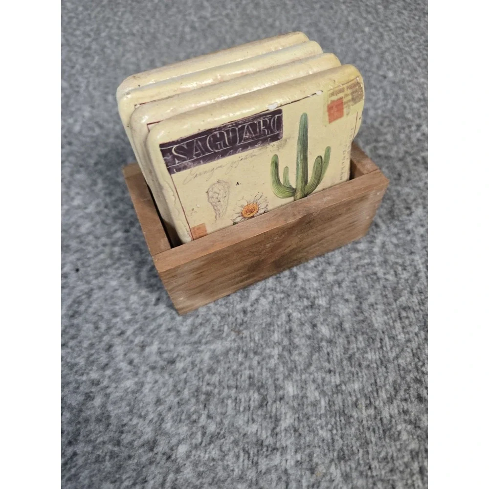 Set Of 4 Cactus Coasters